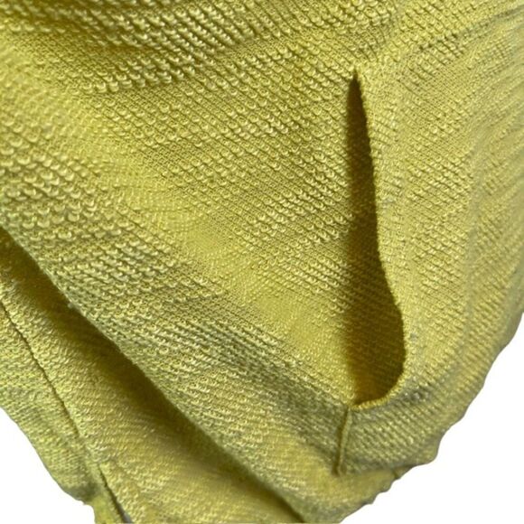Aruba Blue Hooded Top Drawstrings Pockets Chartreuse Green Yellow Poncho Medium - Picture 4 of 13